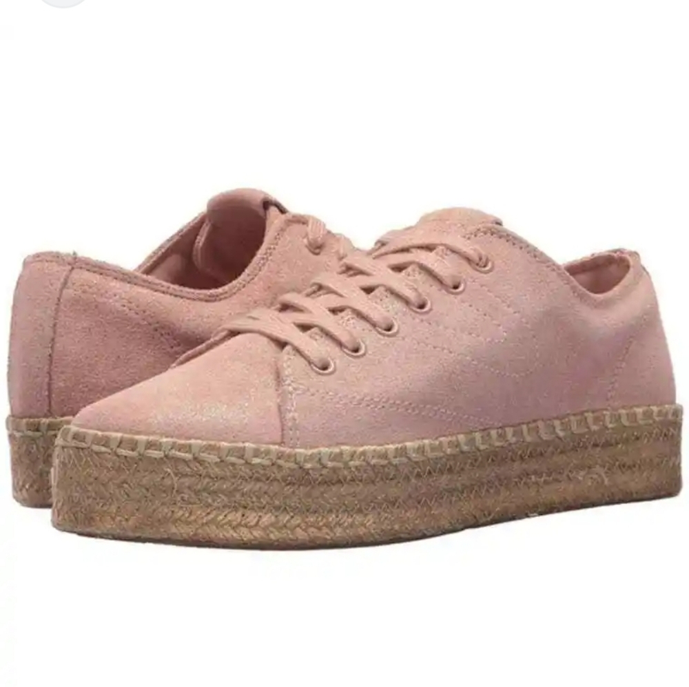 Tretorn Eve 2 Pink Suede Platform Sneakers. Size 7